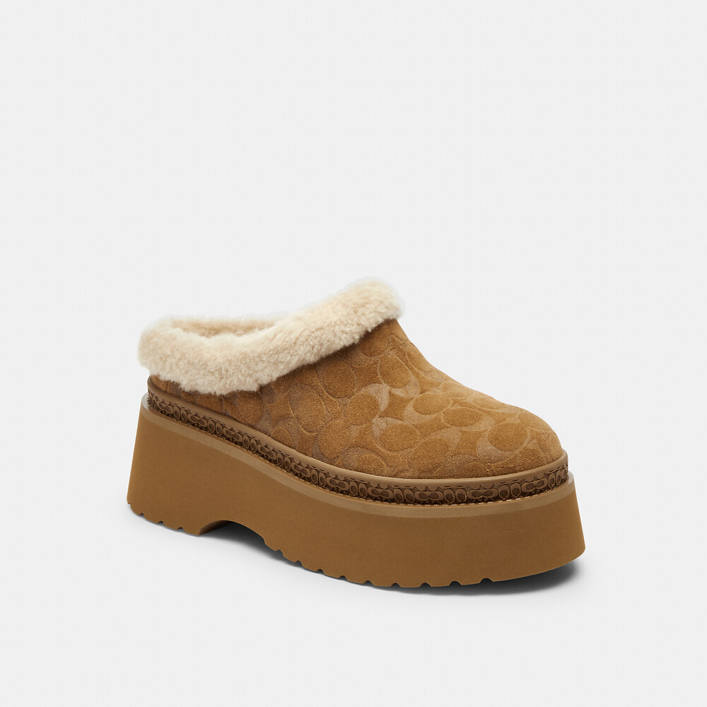 Coach Outlet Cecelia Clog In Signature Suede